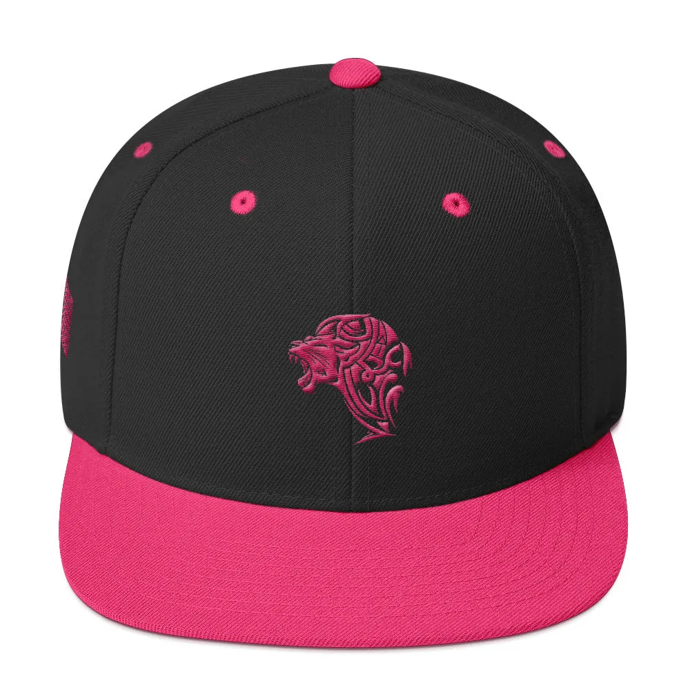 Black Flamingo Pink Snapback Lion Hat