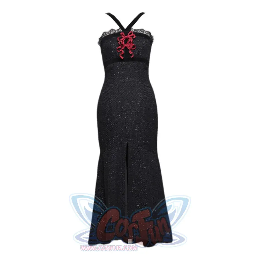Black Halter Neck Velvet Long Fishtail Dress