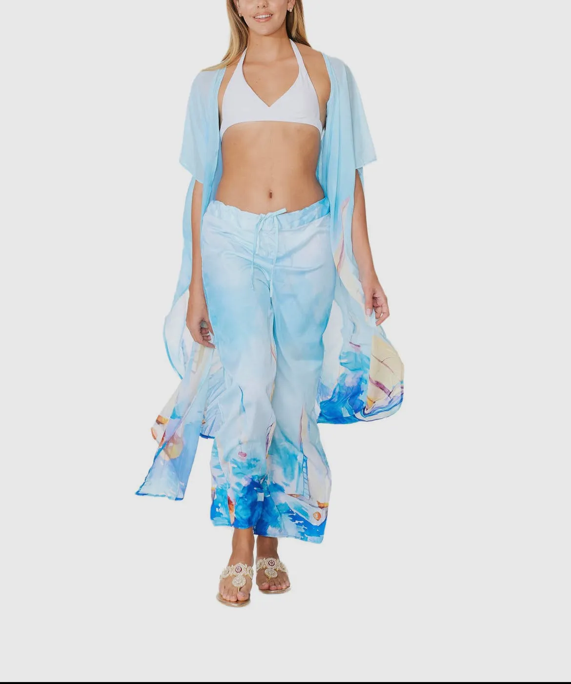 Boho Pants and Duster Set