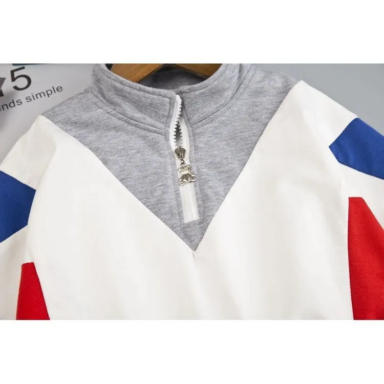 Boy sports wind suit
