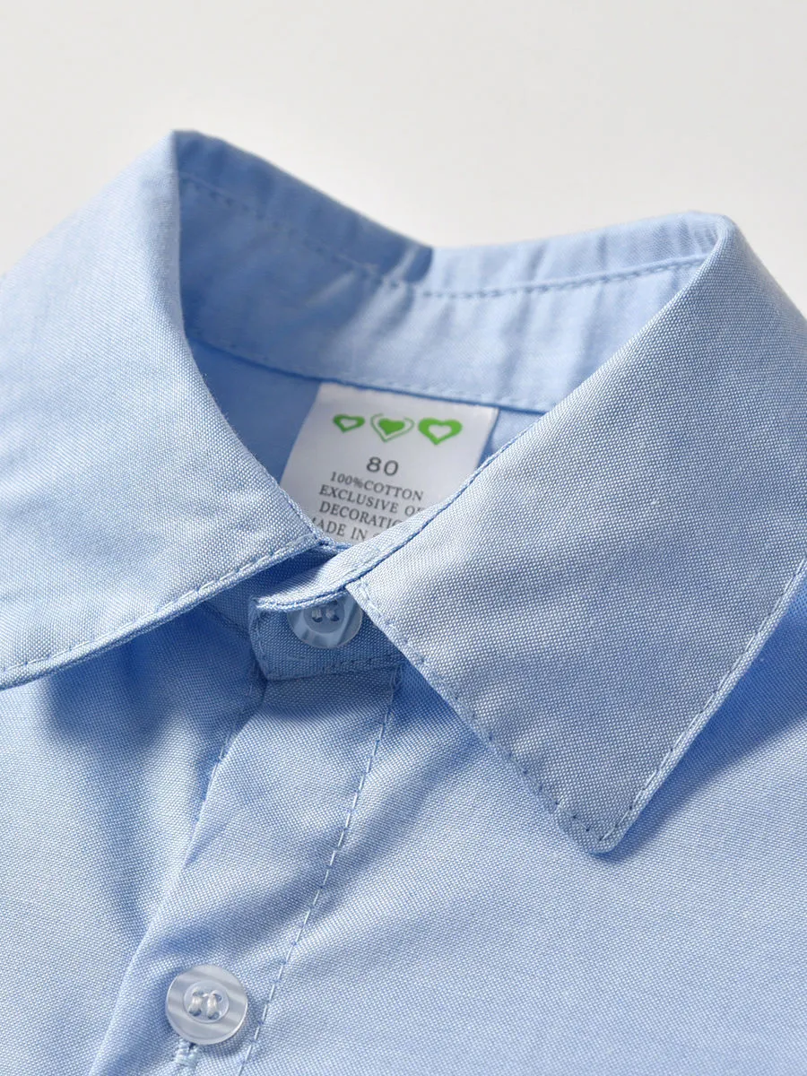 Boys Matching Bow Shirt Tie With Shorts