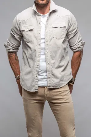 Brooks Corduroy Snap Shirt In Sasso