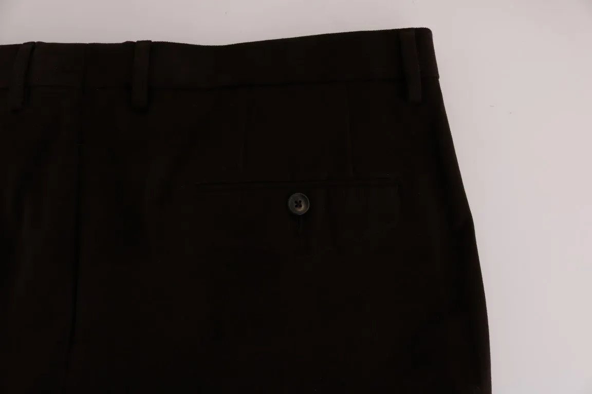 Brown Cotton Chinos Pants