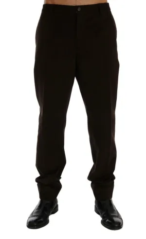Brown Cotton Chinos Pants
