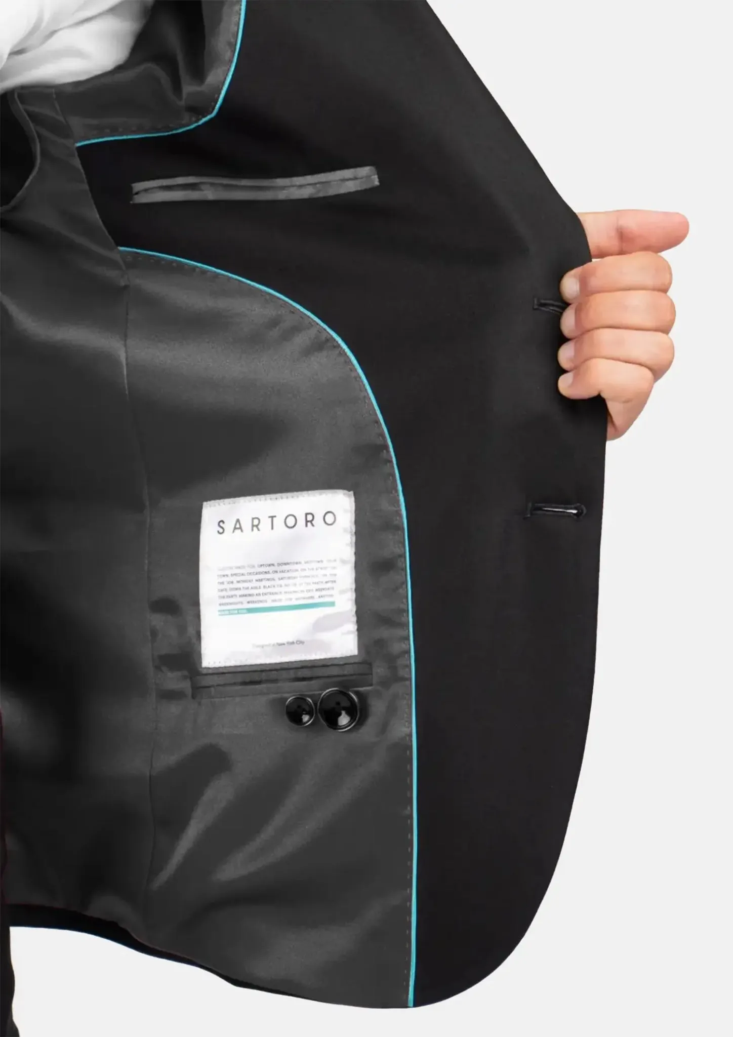 Bryant Black Sharkskin Suit