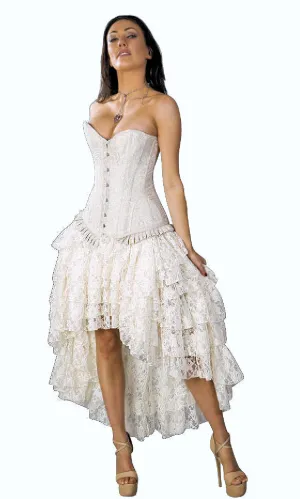 Burleska Amelia Skirt Victorian Steampunk Western Boho Layered Ruffled High Low