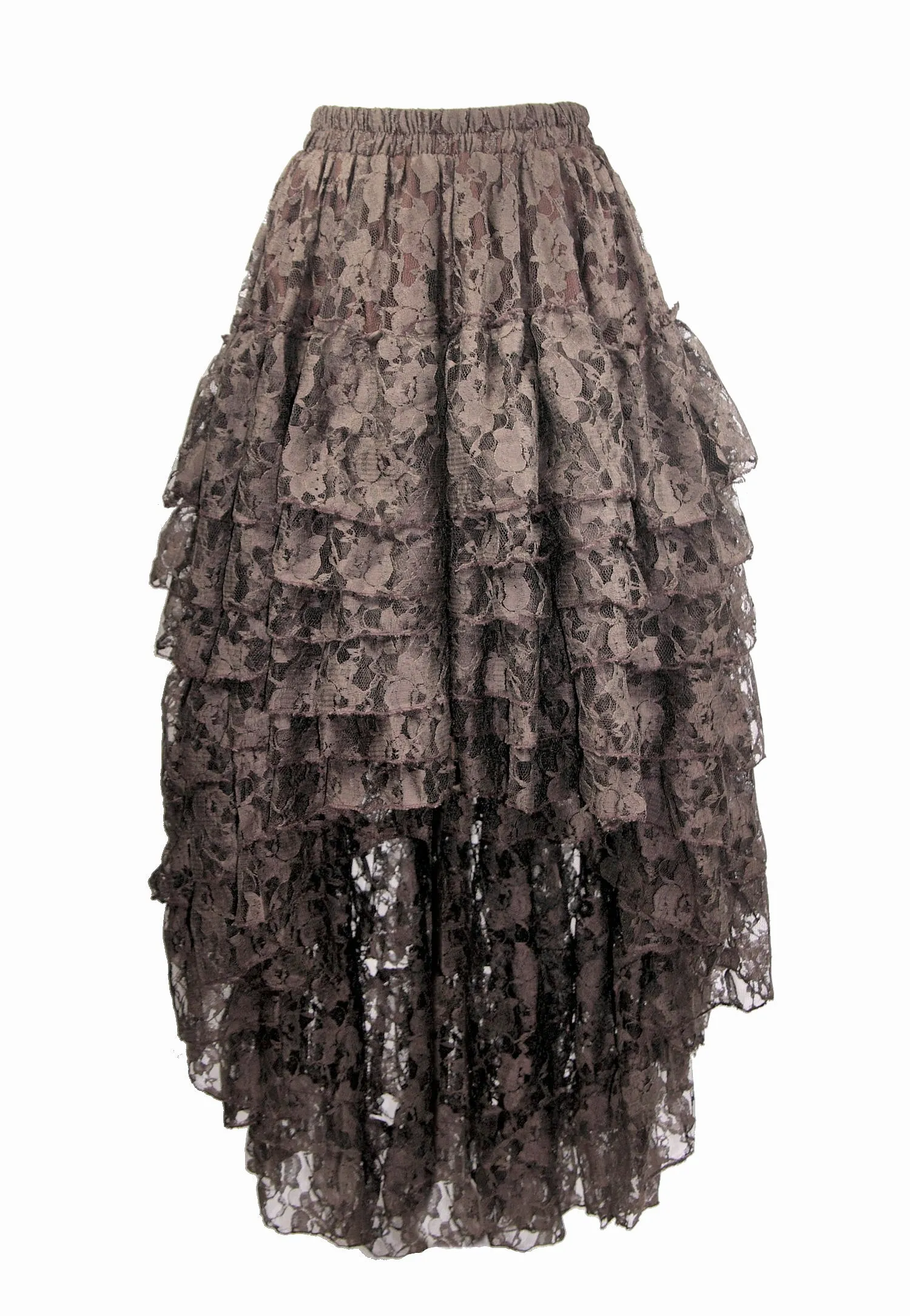 Burleska Amelia Skirt Victorian Steampunk Western Boho Layered Ruffled High Low