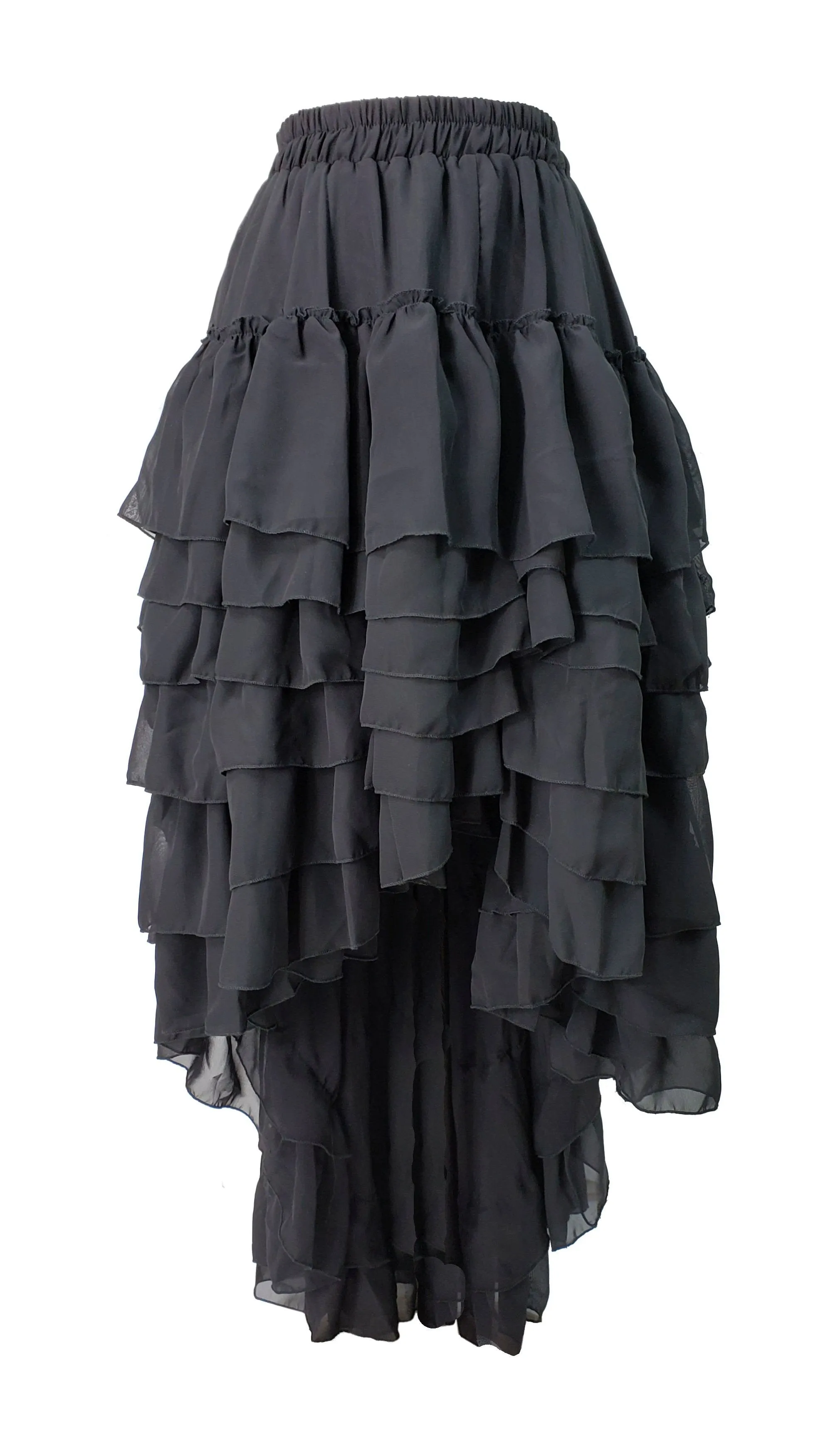 Burleska Amelia Skirt Victorian Steampunk Western Boho Layered Ruffled High Low