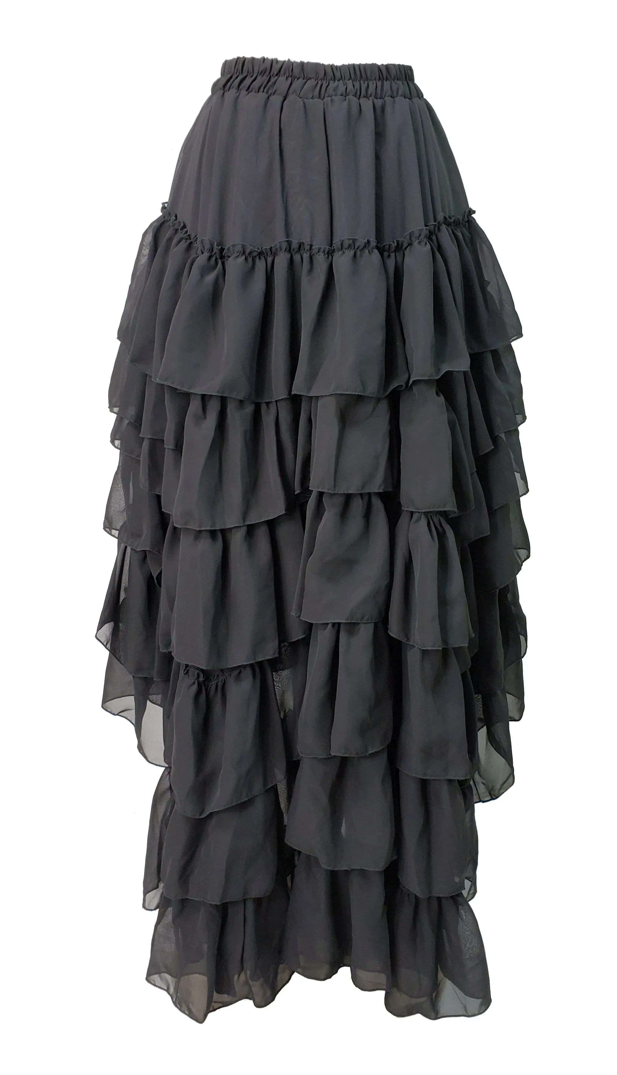 Burleska Amelia Skirt Victorian Steampunk Western Boho Layered Ruffled High Low