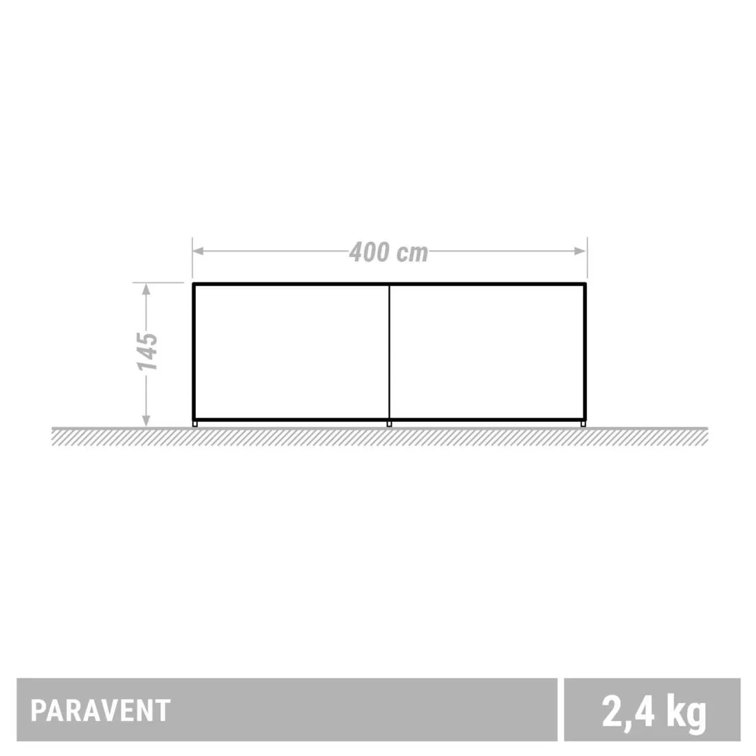 CAMPING WINDBREAK - 4 x 1.45 METRES - 6 PERSON