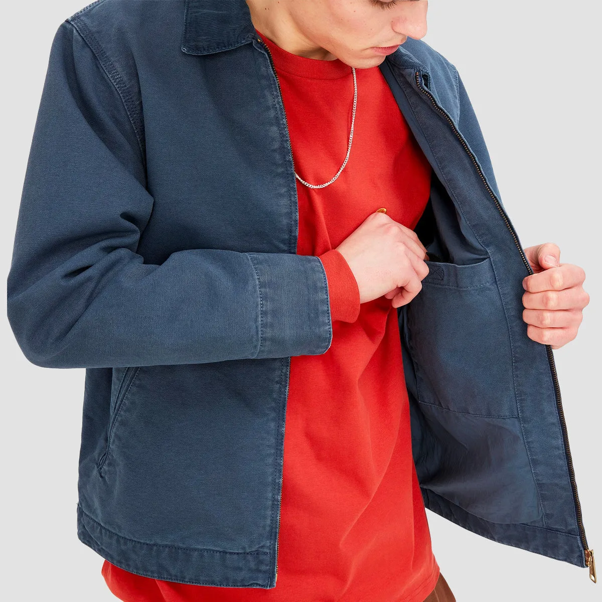 Carhartt WIP Detroit Jacket Storm Blue/Storm Blue Faded