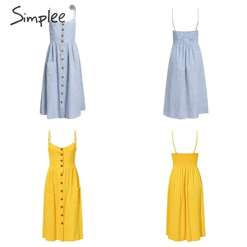 Casual Summer Fun cotton w/ front pockets dress