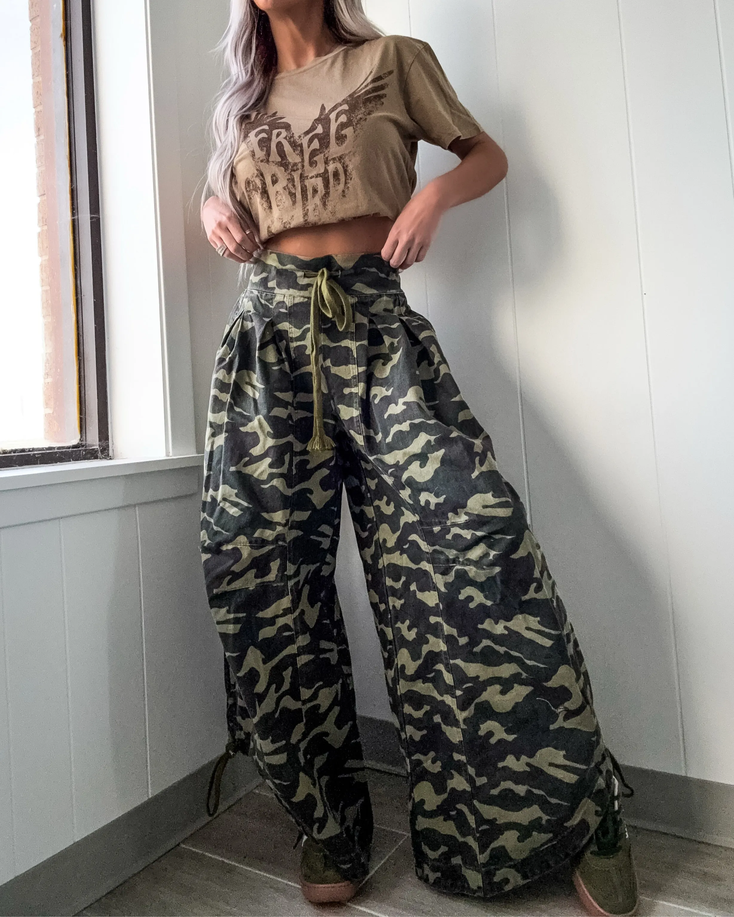 Celeste Ruched Pants - Camo