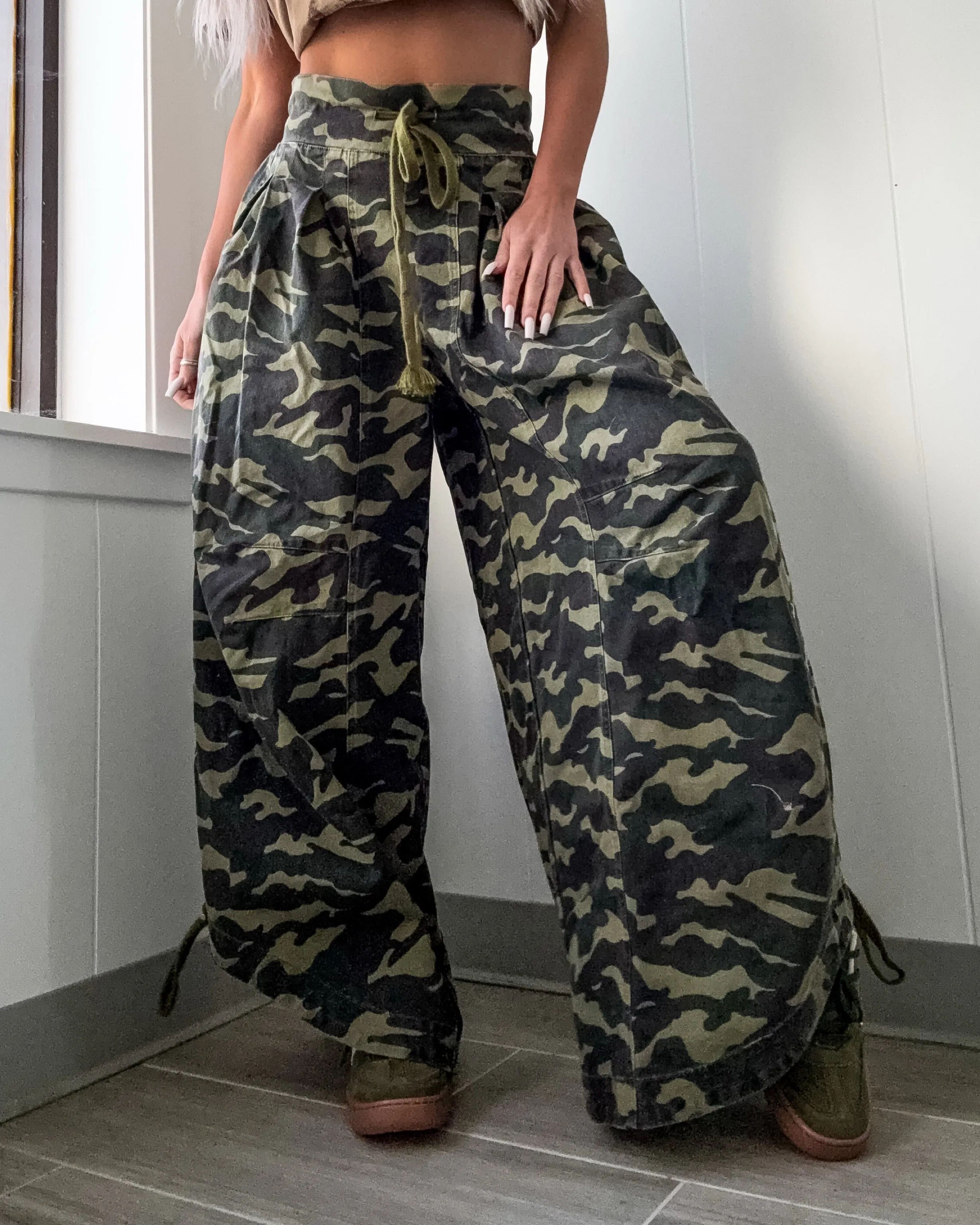 Celeste Ruched Pants - Camo