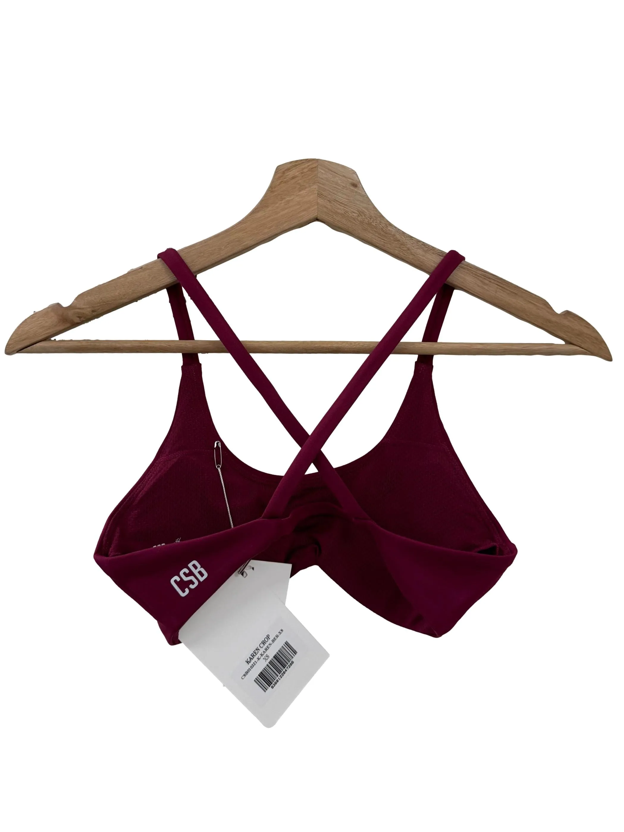 Cherry Red Cropped Sports Bra