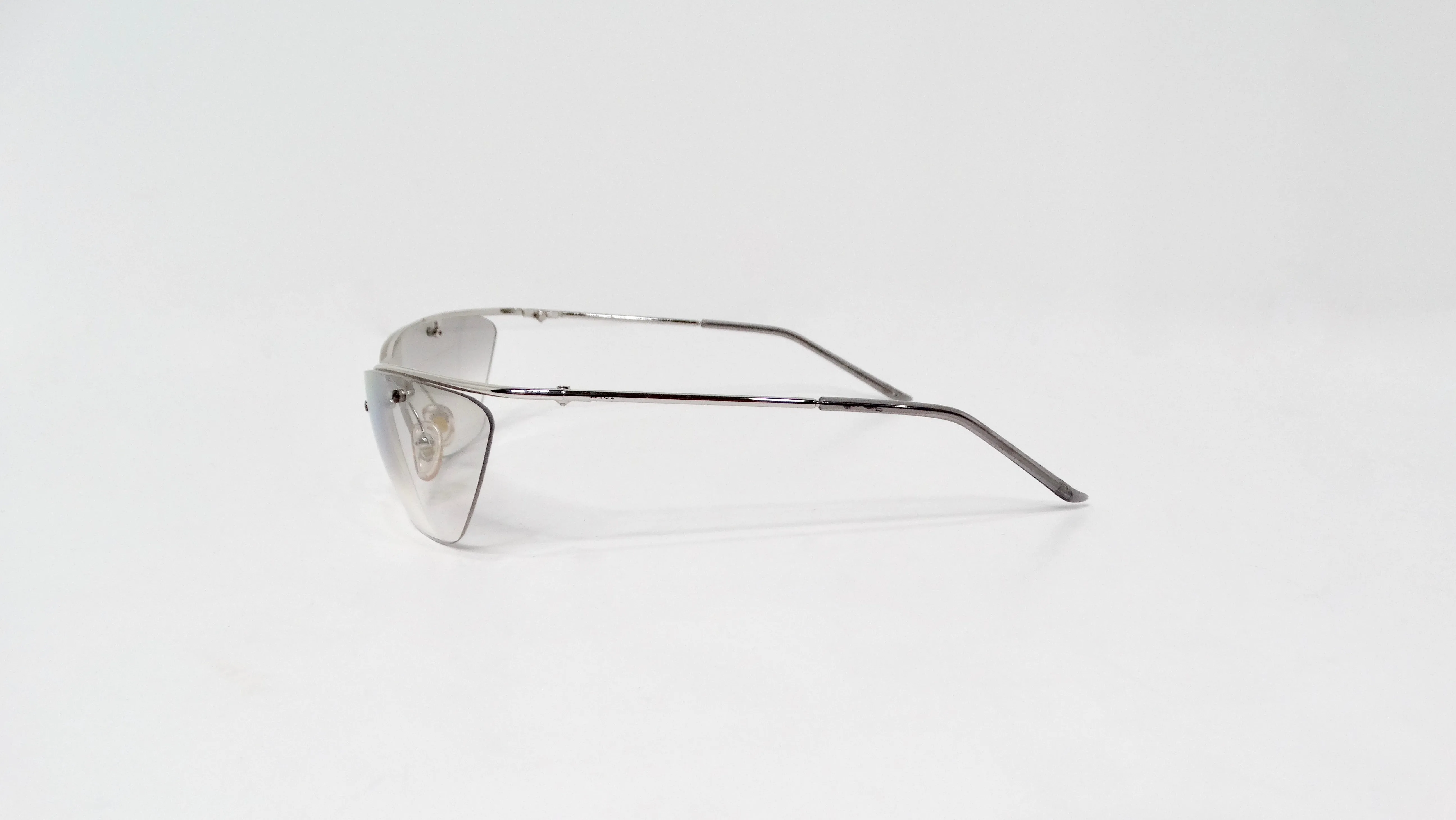 Christian Dior 1990s Flash Grey Tinted Lens Sunglasses