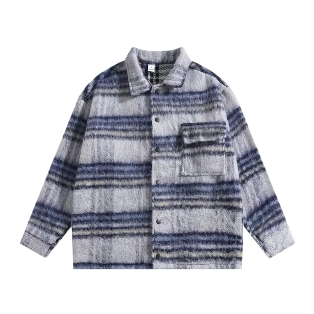 Classic Striped Woolen Jacket