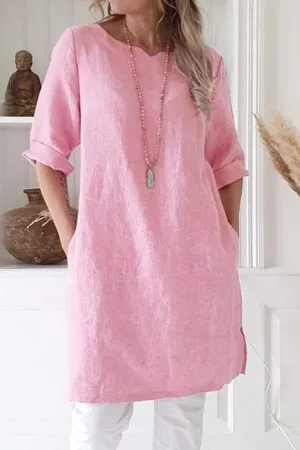 Cotton & Linen Mini Dress