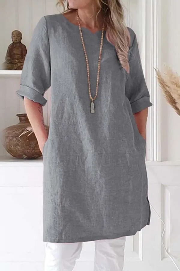 Cotton & Linen Mini Dress