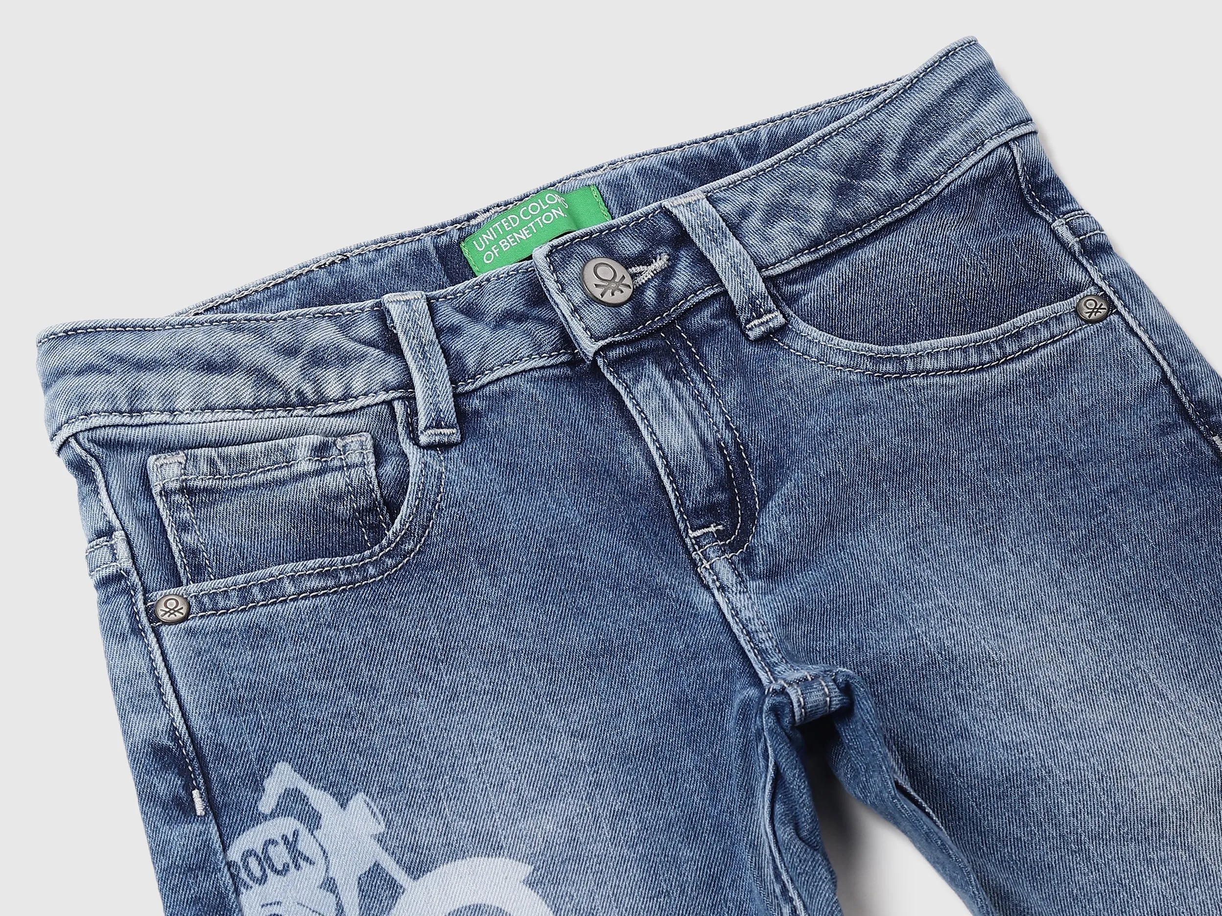 Cotton Blend Solid Regular Length Boys Jeans