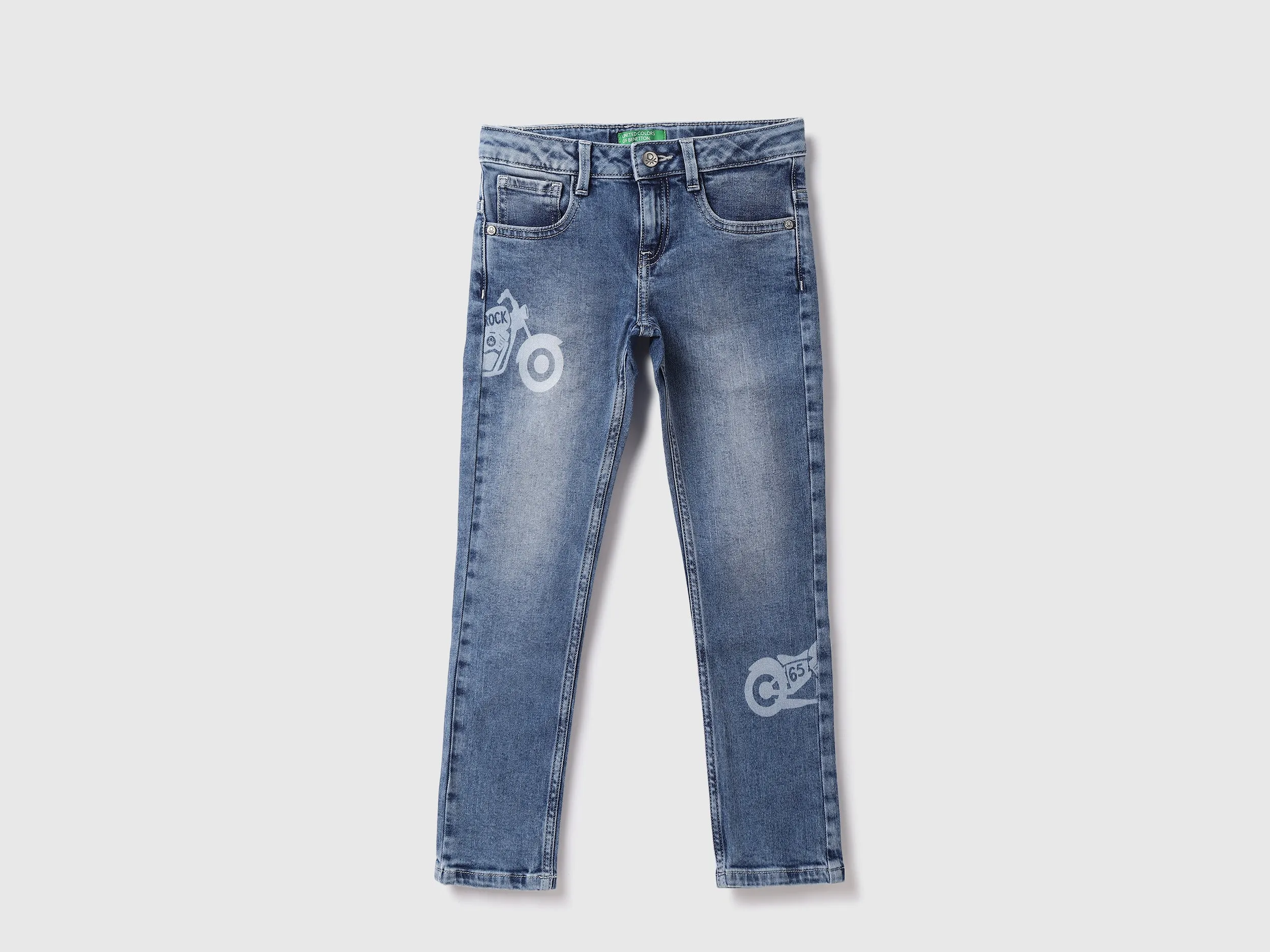 Cotton Blend Solid Regular Length Boys Jeans