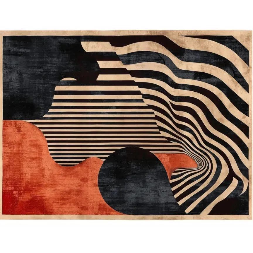 Crimson Noir Classic Hand Tufted Rug 
