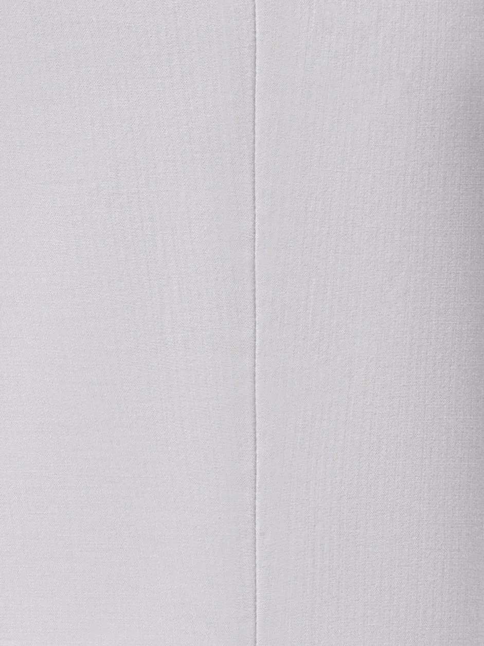 Cropped Tapered Cotton Silk Double-Face Pants