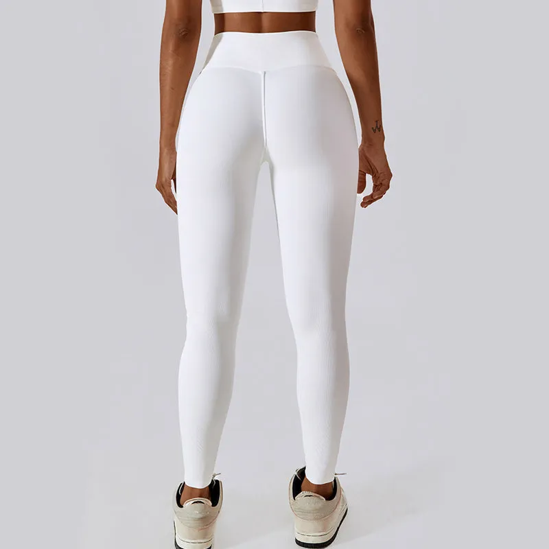 Cross High Waist Tight Thread Hip Raise Leggings