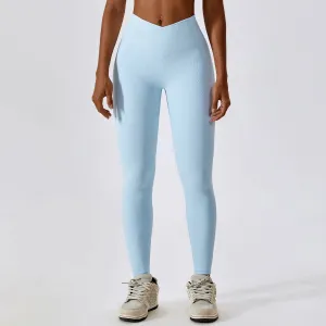 Cross High Waist Tight Thread Hip Raise Leggings