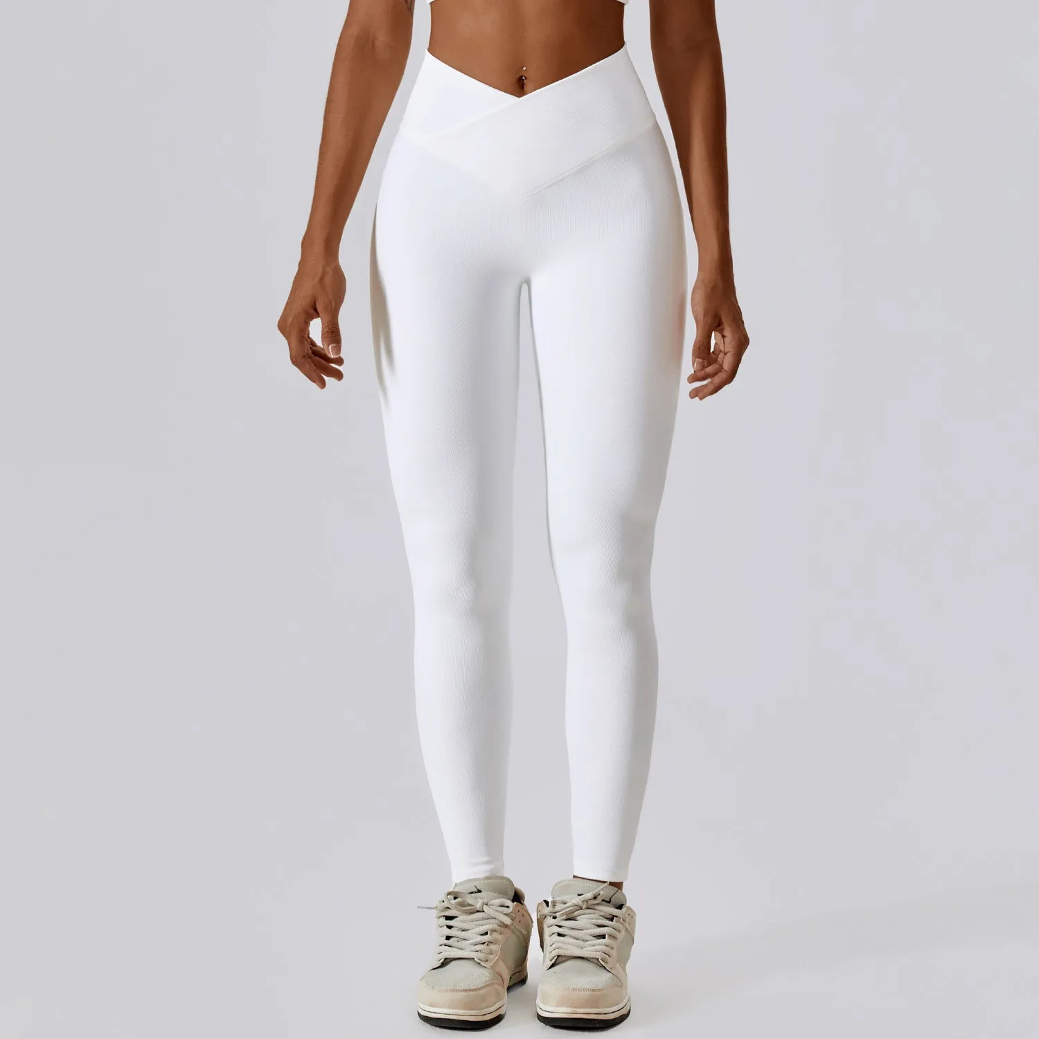 Cross High Waist Tight Thread Hip Raise Leggings