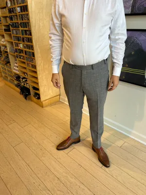 Dark Gray Linen Blend Premium Suit Pant (Final Sale)