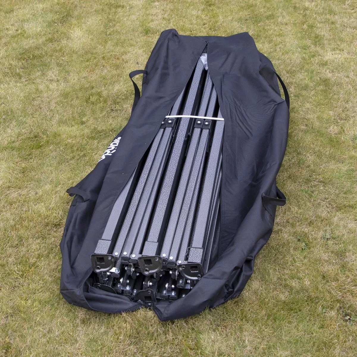Dellonda Premium 3x6m Pop-Up Gazebo, Heavy Duty, PVC Coated, Water Resistant Fabric, Supplied with Carry Bag, Rope, Stakes & Weight Bags - Grey Canopy