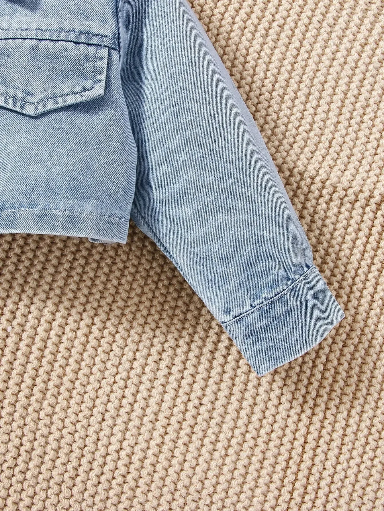 Denim Coat Floral   Slip Skirt Two-piece Casual Fashion Suit