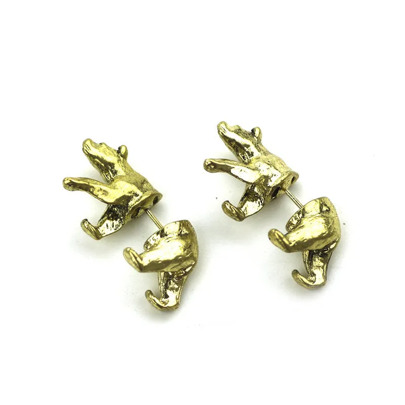 Dragon Crocodile Bear Horse Bunny Animal Stud Earrings