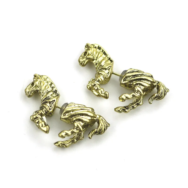 Dragon Crocodile Bear Horse Bunny Animal Stud Earrings