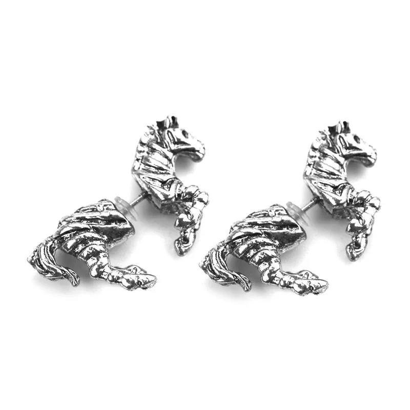 Dragon Crocodile Bear Horse Bunny Animal Stud Earrings
