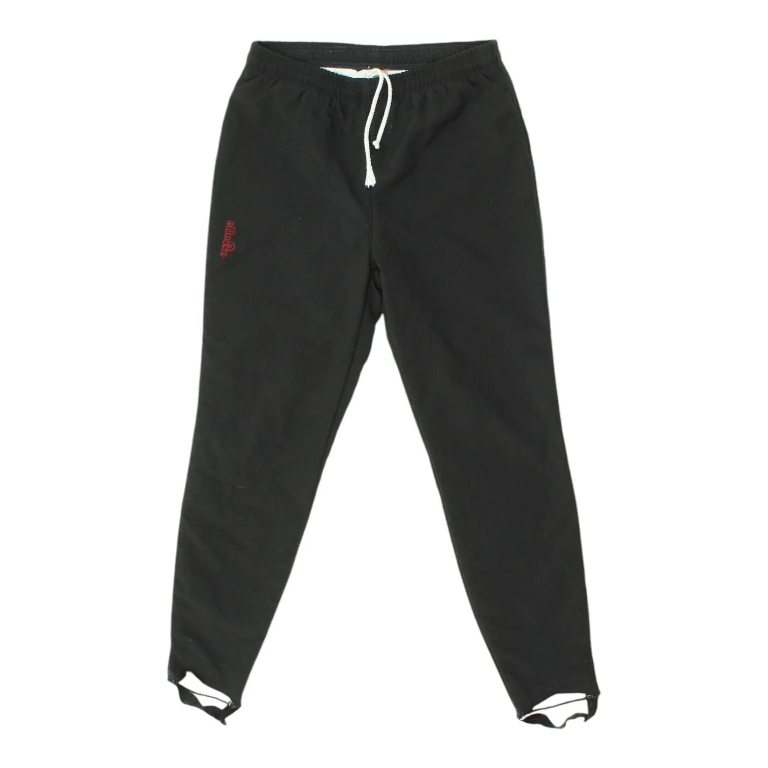 Ellesse Men Black Stirrup Ski Trousers | Vintage Skiing Winter Sports Snow Pants