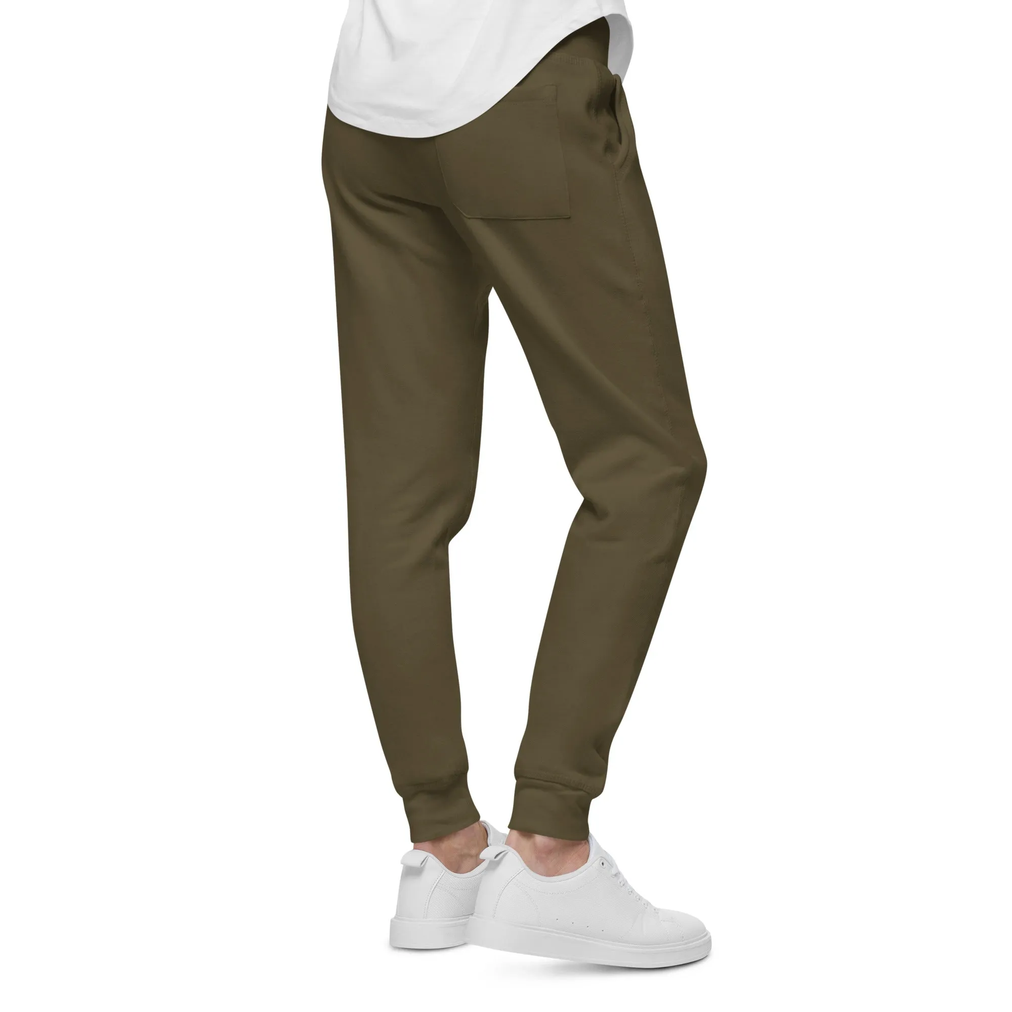 Embroidered Fleece sweatpants - White