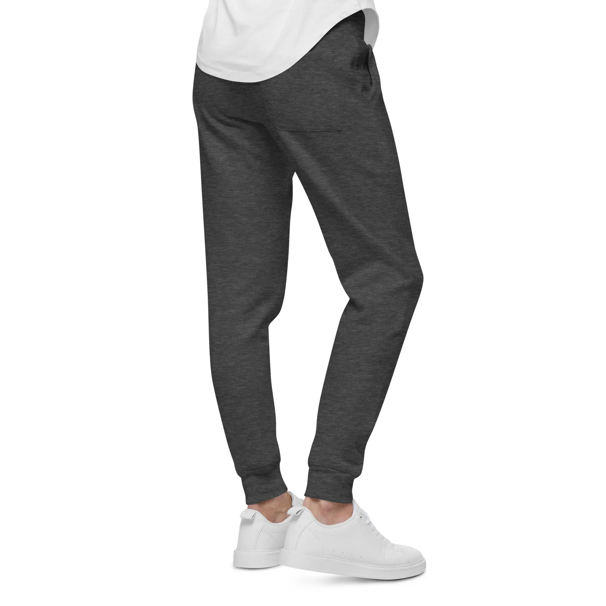 Embroidered Fleece sweatpants - White