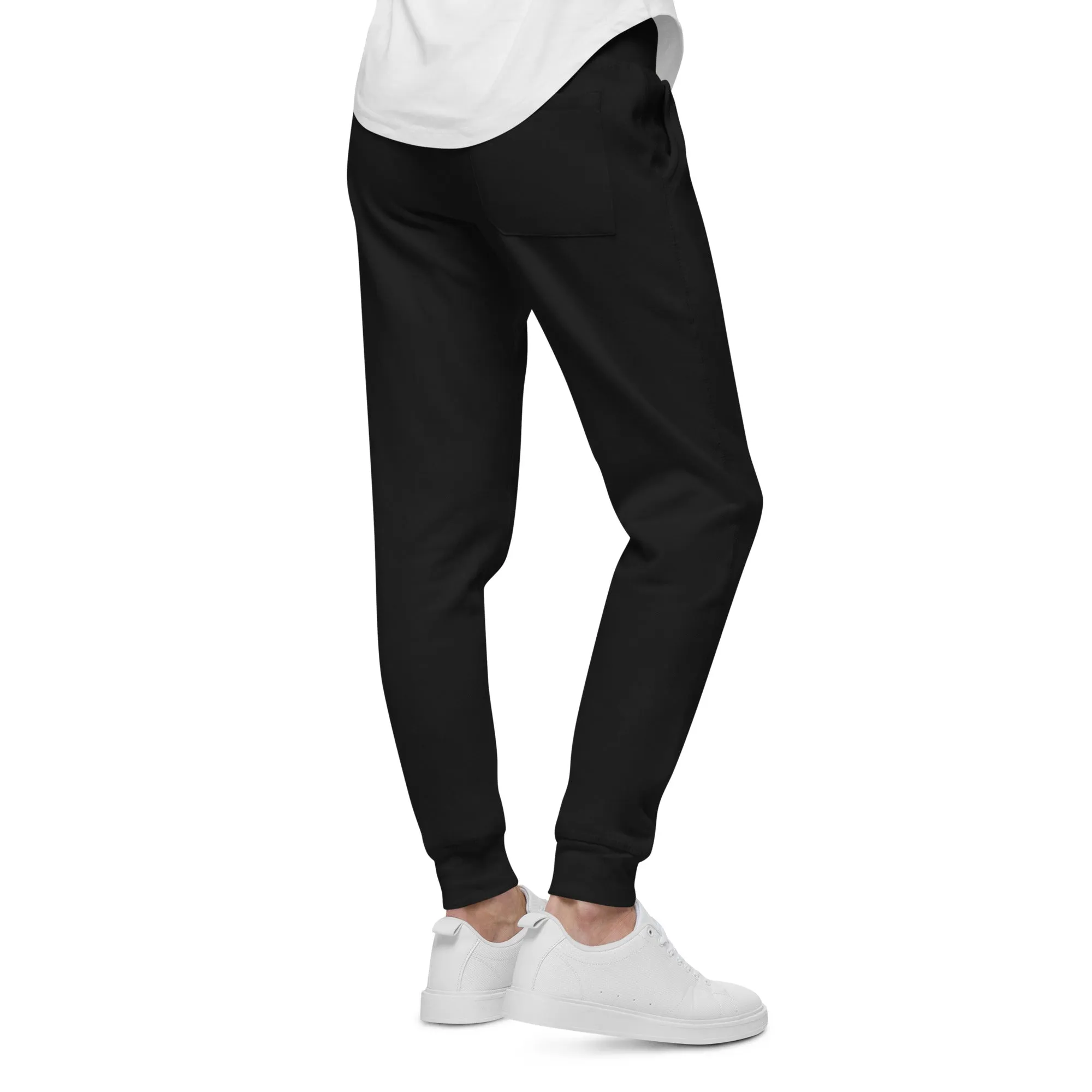 Embroidered Fleece sweatpants - White