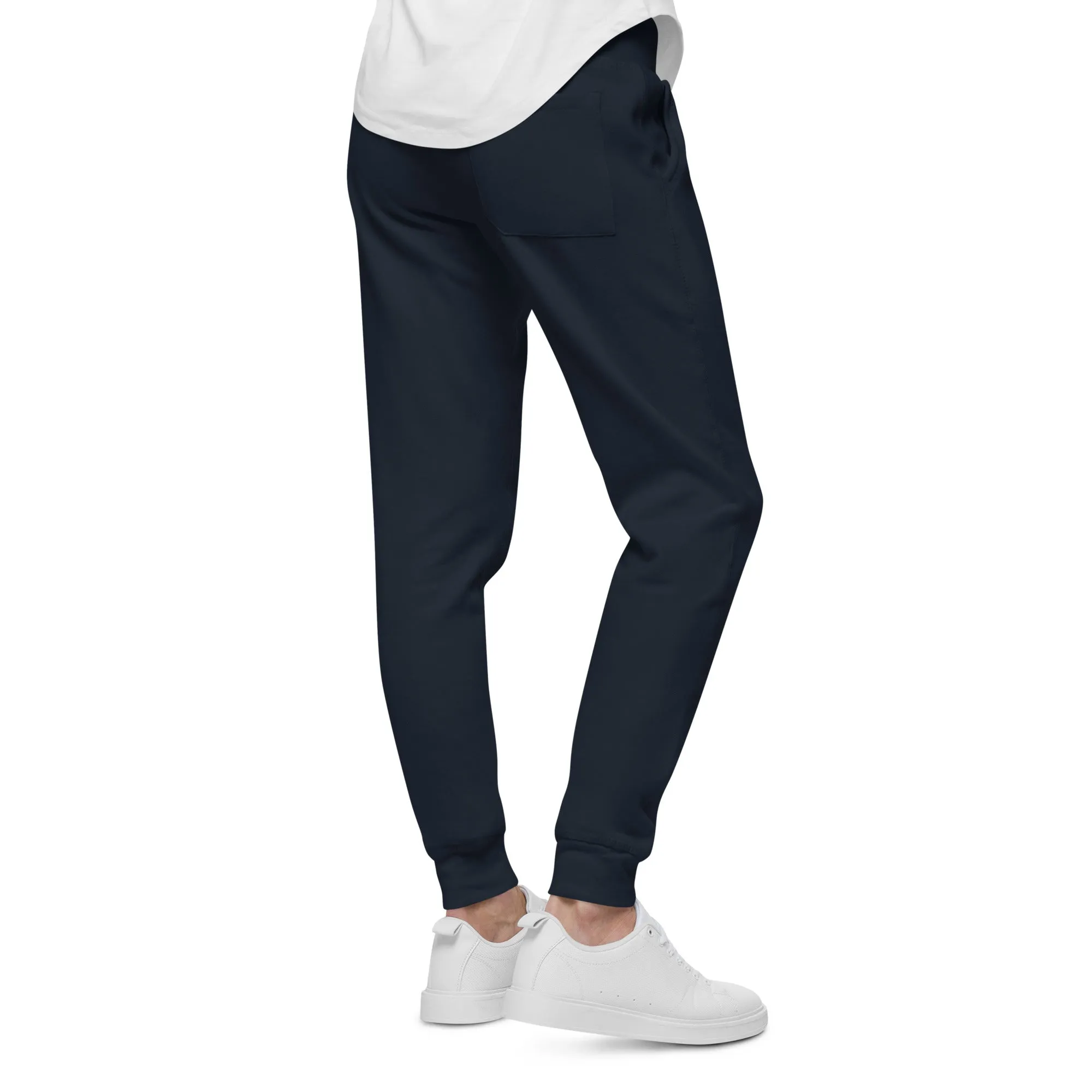 Embroidered Fleece sweatpants - White