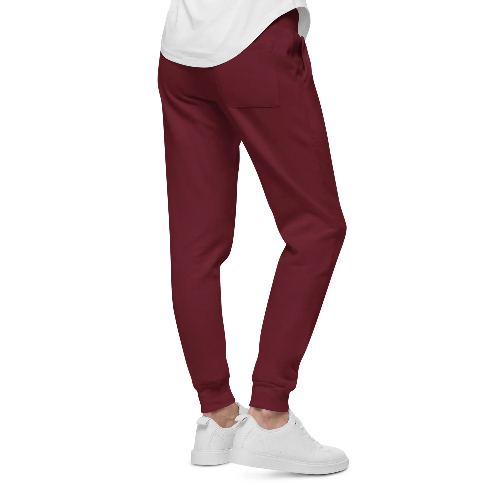 Embroidered Fleece sweatpants - White