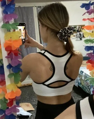 Energy Cut Out Back Sports Bra - White