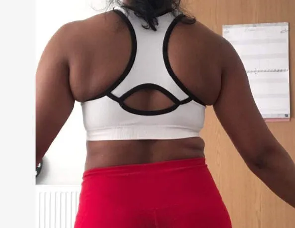 Energy Cut Out Back Sports Bra - White