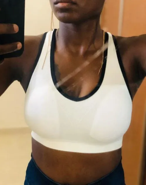 Energy Cut Out Back Sports Bra - White