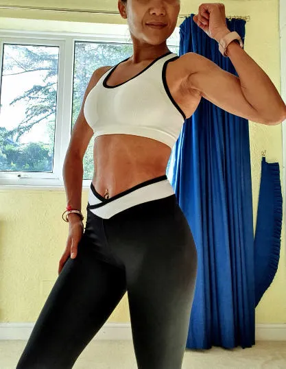Energy Cut Out Back Sports Bra - White