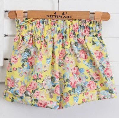 Fashion European Style Floral Cotton Female Shorts For Women Plus Size Casual High Waist Ladies Short Pants Girl D07