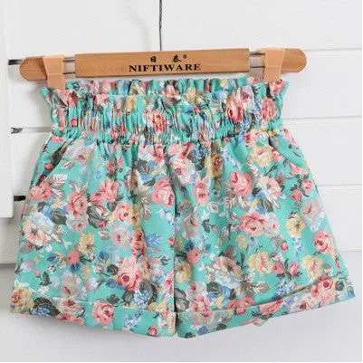 Fashion European Style Floral Cotton Female Shorts For Women Plus Size Casual High Waist Ladies Short Pants Girl D07