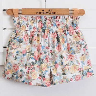 Fashion European Style Floral Cotton Female Shorts For Women Plus Size Casual High Waist Ladies Short Pants Girl D07
