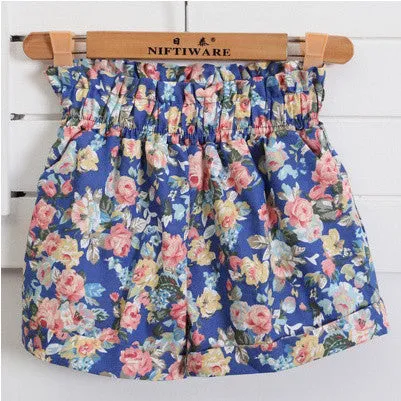 Fashion European Style Floral Cotton Female Shorts For Women Plus Size Casual High Waist Ladies Short Pants Girl D07